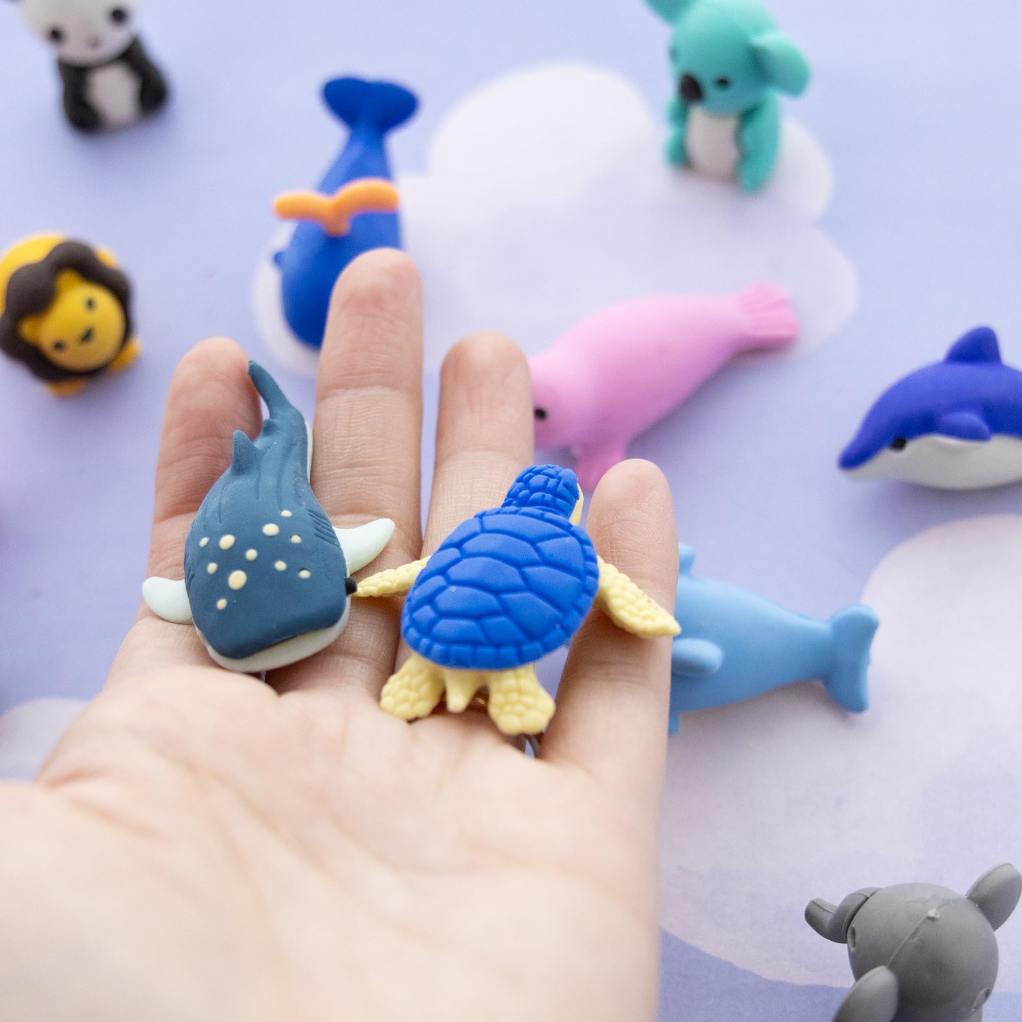 Amazon.co.jp: BAZIC 3D消しゴム 野生動物ミニ動物鉛筆消しゴム ミニ